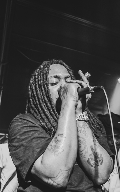 Halloween Riot — artist lighting up on stage