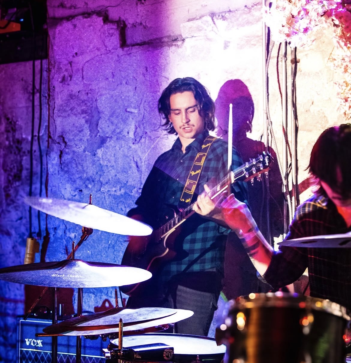 Zombieland — guitarist in blue light against a stone wall